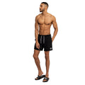 Black - Lifestyle - Umbro Mens Taped Swim Shorts