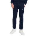 Navy-White - Side - Umbro Mens Club Leisure Jogging Bottoms