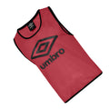 Vermillion-Black - Back - Umbro Unisex Adult Training Bib