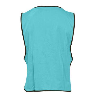 Aqua-Black - Side - Umbro Unisex Adult Training Bib