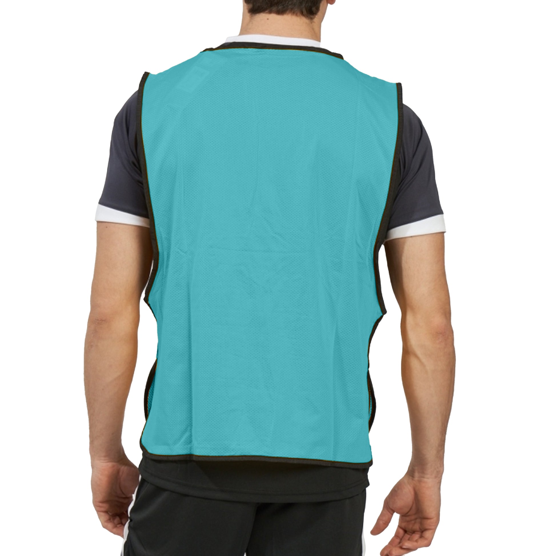 Aqua-Black - Pack Shot - Umbro Unisex Adult Training Bib