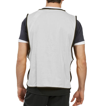 White-Black - Pack Shot - Umbro Unisex Adult Training Bib