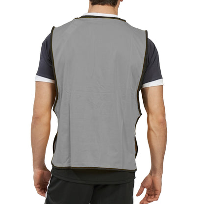 High Rise Grey-Black - Pack Shot - Umbro Unisex Adult Training Bib