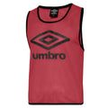 Vermillion-Black - Front - Umbro Unisex Adult Training Bib