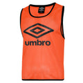 Vermillion-Black - Front - Umbro Unisex Adult Training Bib