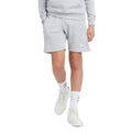 Grey Marl-White - Side - Umbro Childrens-Kids Club Leisure Shorts