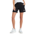 Black-White - Side - Umbro Womens-Ladies Club Leisure Shorts