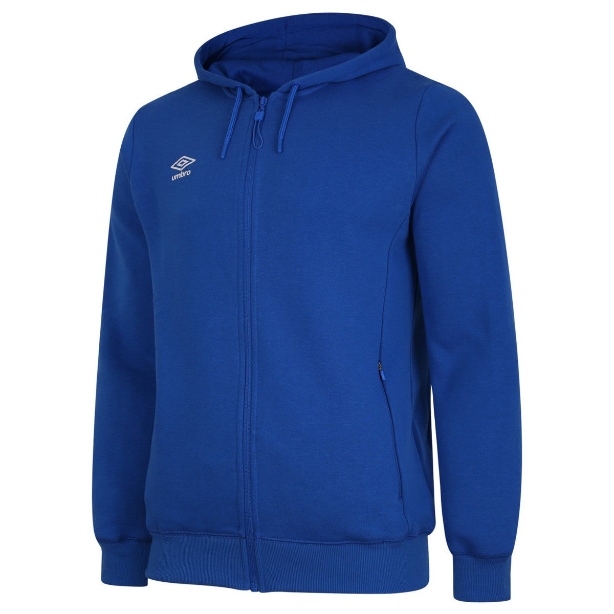 Royal Blue-White - Front - Umbro Mens Club Leisure Full Zip Hoodie