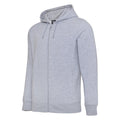 Grey Marl-White - Front - Umbro Mens Club Leisure Full Zip Hoodie