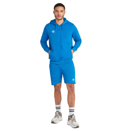 Royal Blue-White - Lifestyle - Umbro Mens Club Leisure Full Zip Hoodie