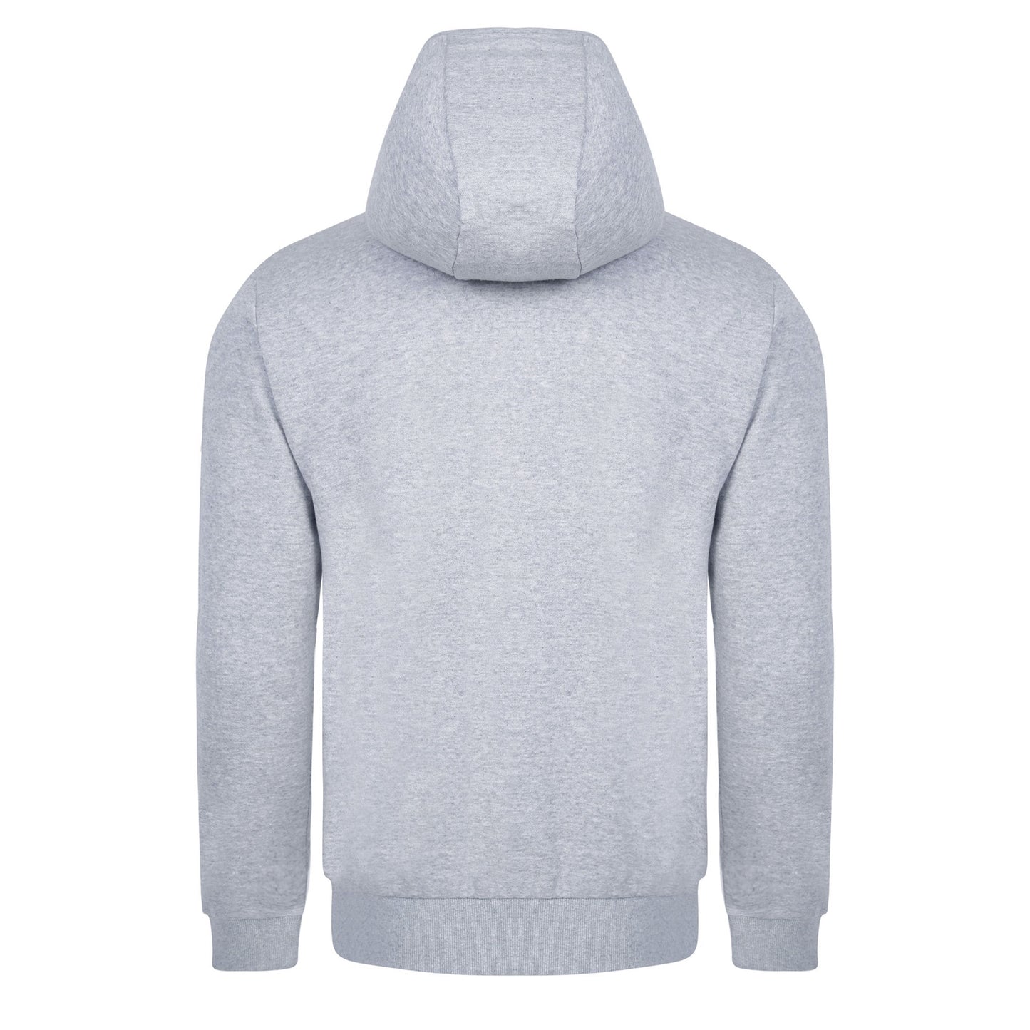 Grey Marl-White - Back - Umbro Mens Club Leisure Full Zip Hoodie
