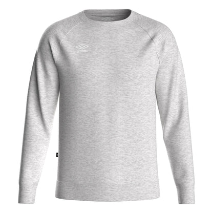 Grey Marl-White - Front - Umbro Childrens-Kids Club Leisure Sweatshirt