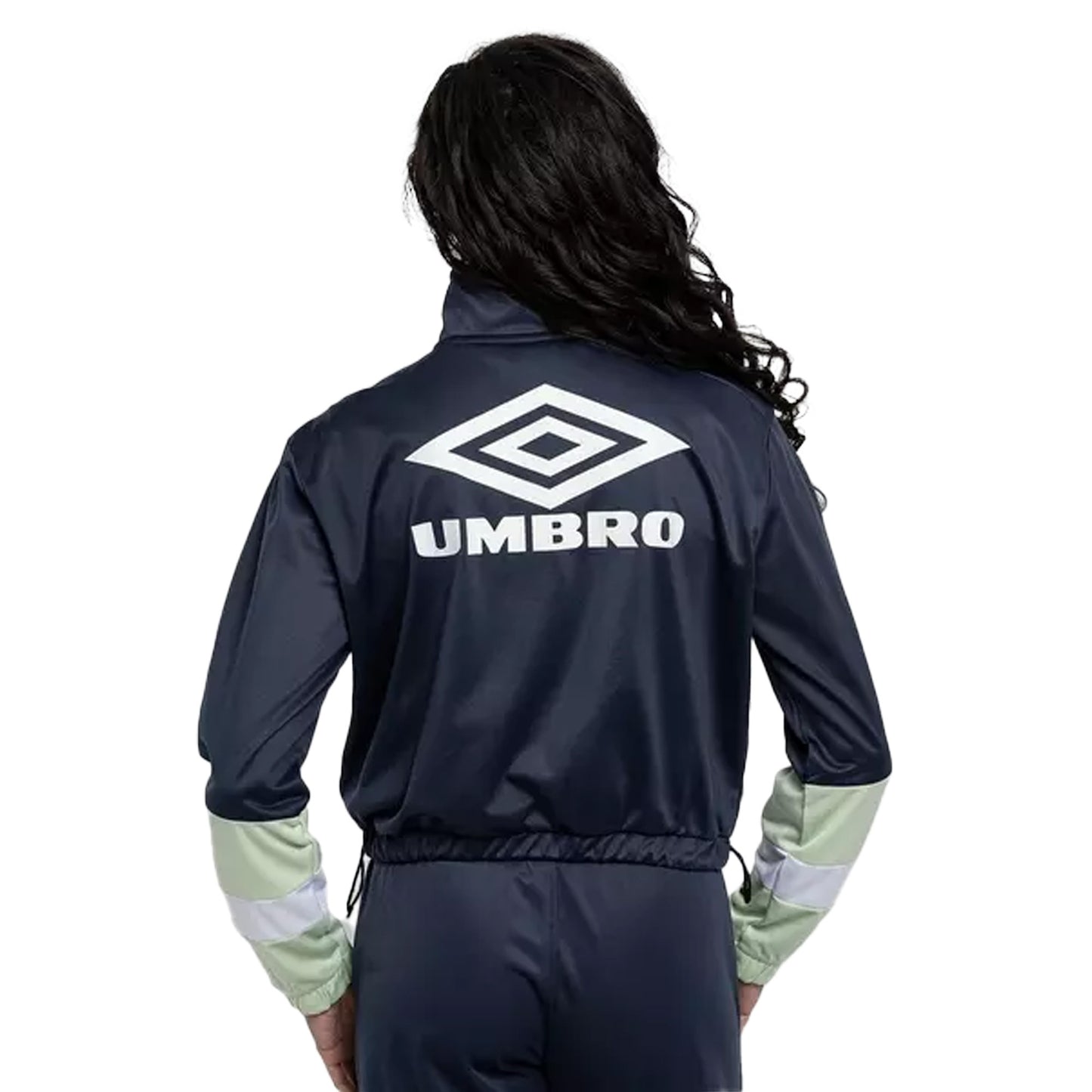Indigo Mood-Seafoam-White - Back - Umbro Womens-Ladies Diamond Alliance Tracksuit