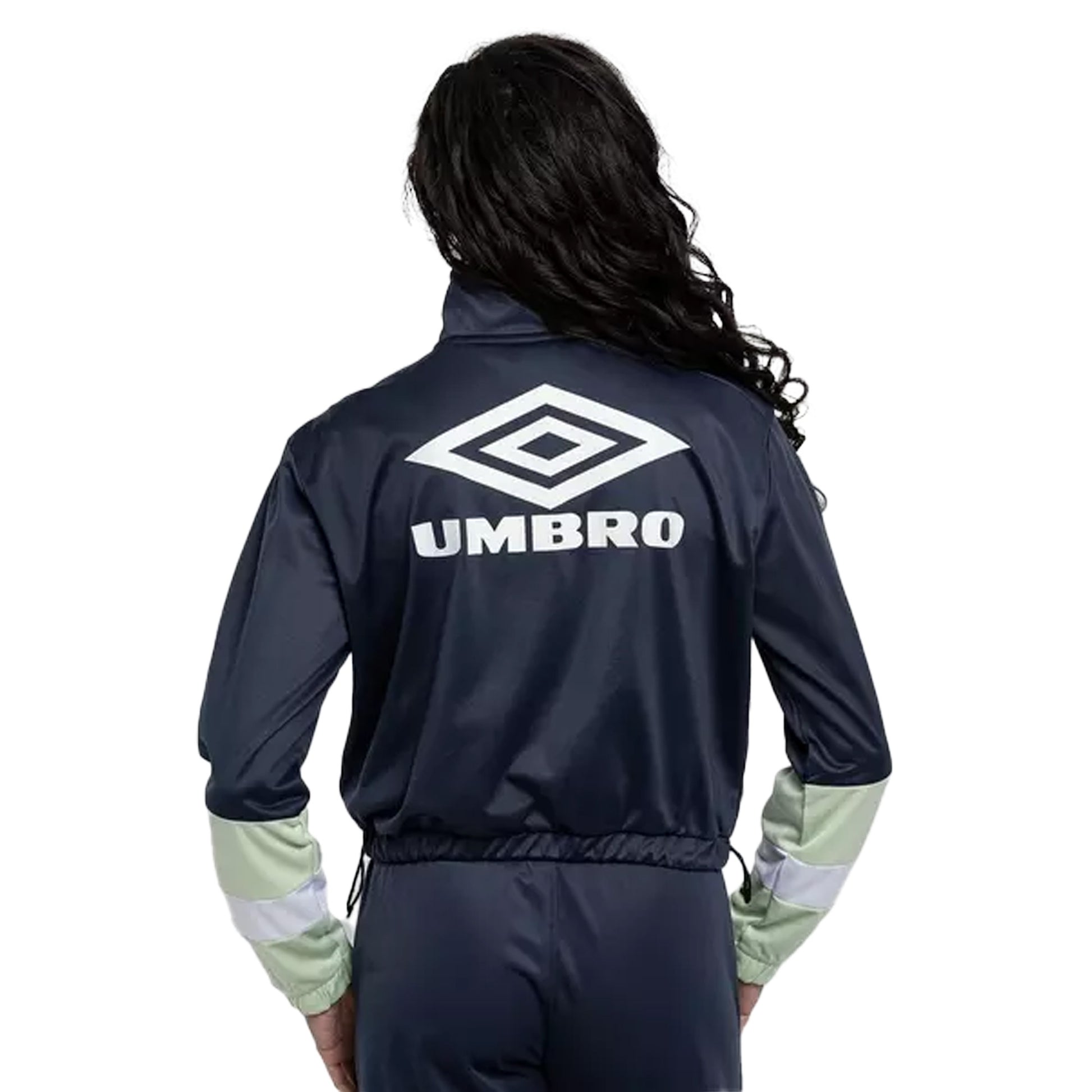 Indigo Mood-Seafoam-White - Back - Umbro Womens-Ladies Diamond Alliance Tracksuit