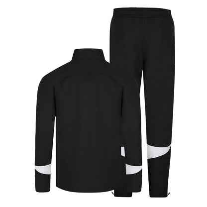 Black-White - Back - Umbro Mens Total Training Knitted Tracksuit