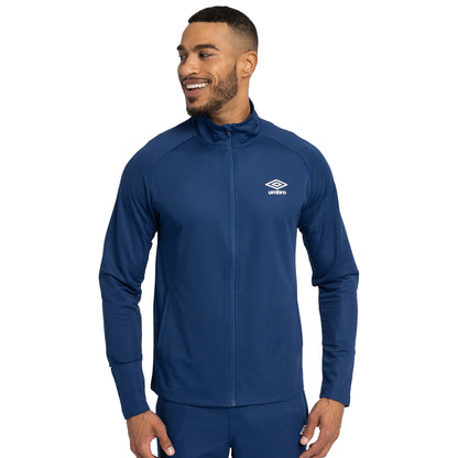 Carbon-White - Front - Umbro Mens Total Training Knitted Tracksuit