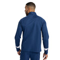 Navy-White - Close up - Umbro Mens Total Training Knitted Tracksuit