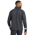 Carbon-White - Close up - Umbro Mens Total Training Knitted Tracksuit
