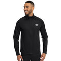 Black-White - Lifestyle - Umbro Mens Total Training Knitted Tracksuit