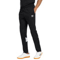 Black-White - Close up - Umbro Mens Total Training Knitted Tracksuit