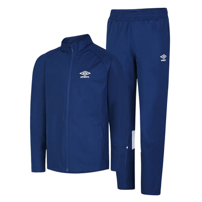 Navy-White - Front - Umbro Mens Total Training Knitted Tracksuit