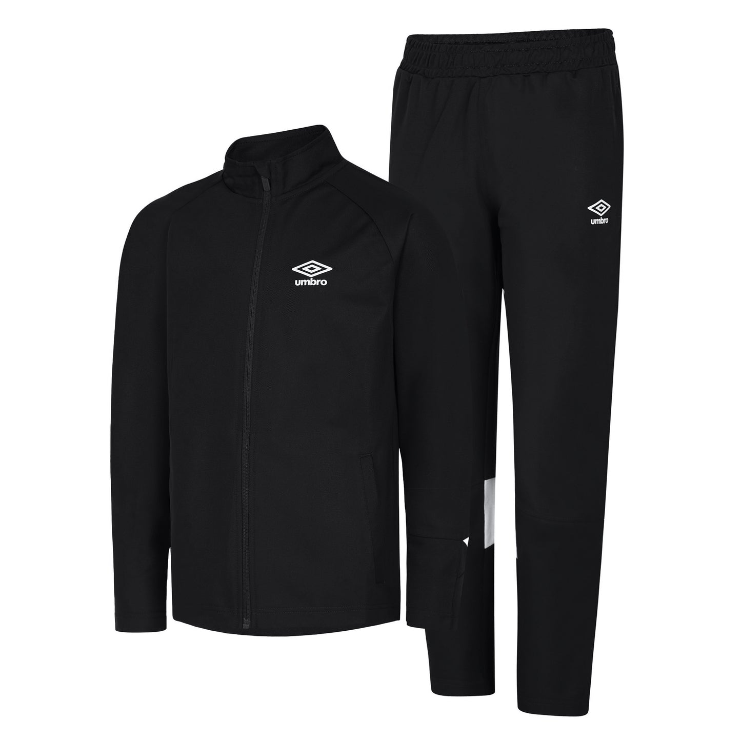 Black-White - Front - Umbro Mens Total Training Knitted Tracksuit