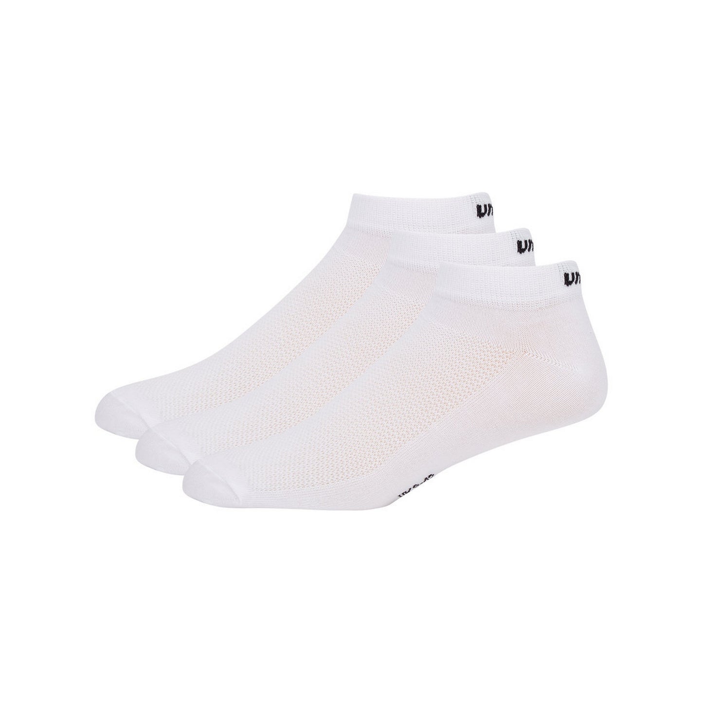 White-Black - Front - Umbro Mens Trainer Socks (Pack of 3)