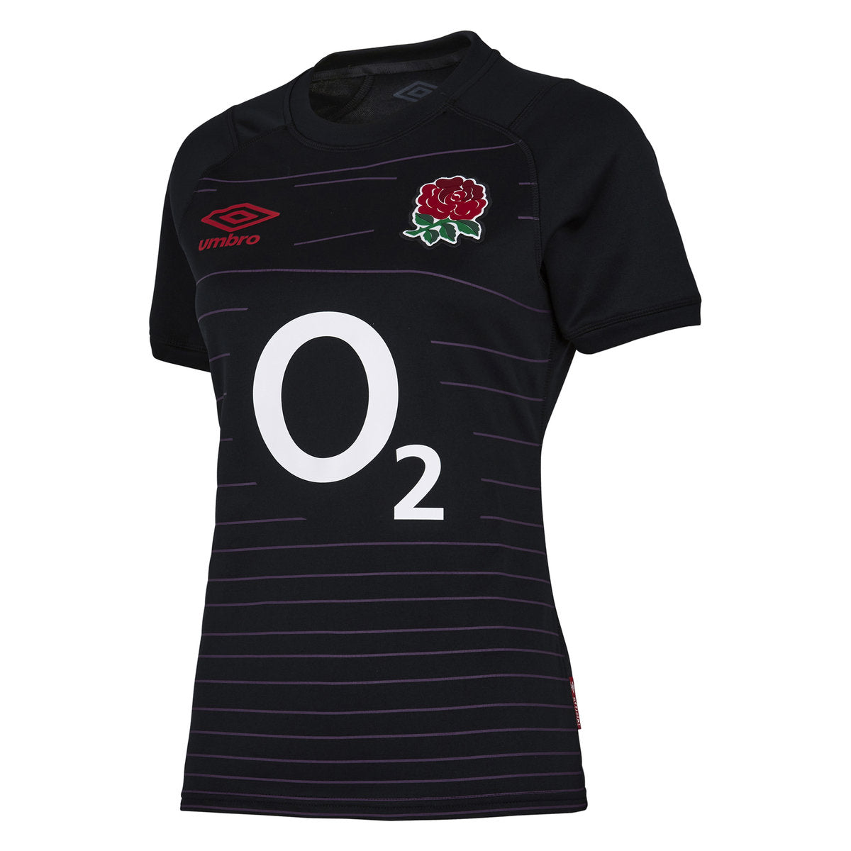 Black-White-Red - Front - England Rugby Womens-Ladies Alternate 22-23 Umbro Jersey