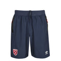 Dark Navy - Front - West Ham United FC Childrens-Kids Umbro Travel Shorts