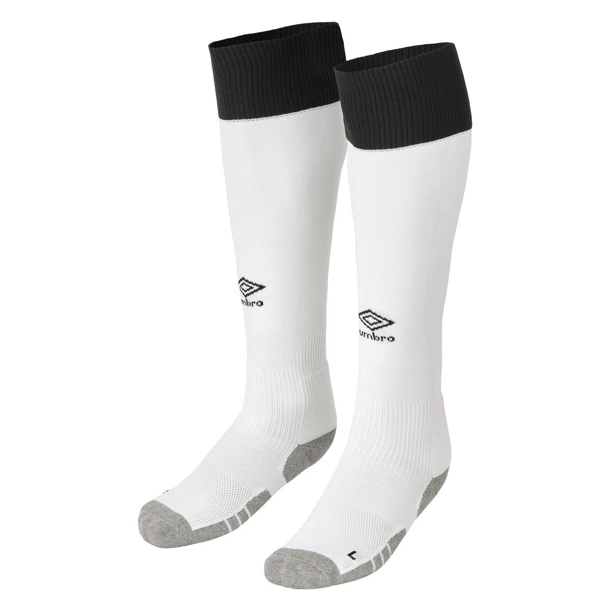 White-Black - Back - Luton Town FC Childrens-Kids 22-23 Umbro Away Socks