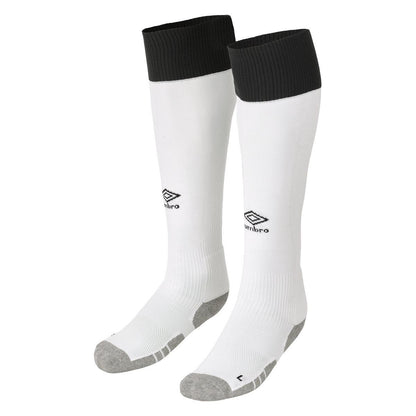 White-Black - Back - Luton Town FC Childrens-Kids 22-23 Umbro Away Socks