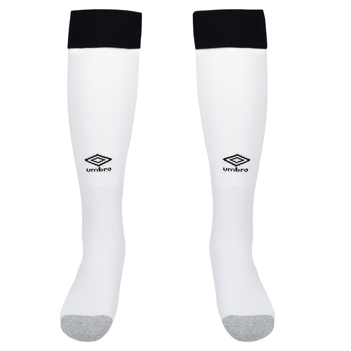 White-Black - Front - Luton Town FC Childrens-Kids 22-23 Umbro Away Socks