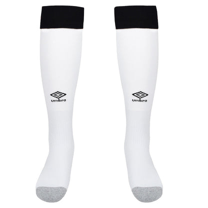 White-Black - Front - Luton Town FC Childrens-Kids 22-23 Umbro Away Socks