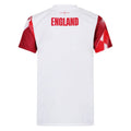 Brilliant White-Fiery Red-Jester Red - Back - England Rugby Childrens-Kids 22-23 Umbro Warm Up Jersey