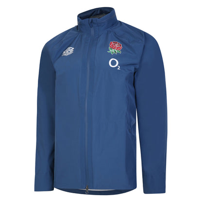 Ensign Blue - Front - England Rugby Mens 22-23 Umbro Waterproof Jacket