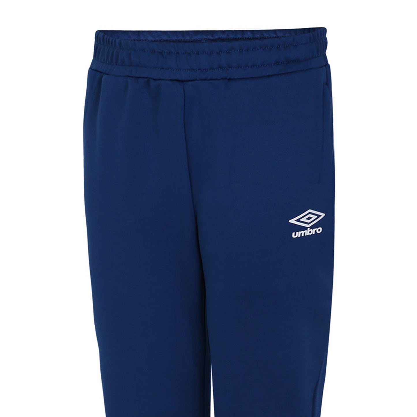 Navy-White - Side - Umbro Childrens-Kids Total Tapered Training Jogging Bottoms
