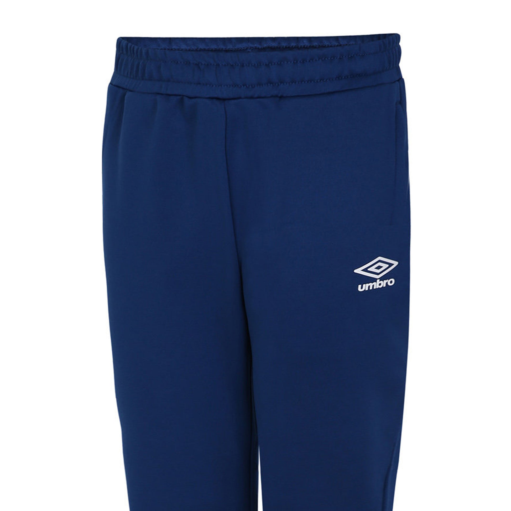Navy-White - Side - Umbro Childrens-Kids Total Tapered Training Jogging Bottoms