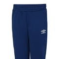 Navy-White - Side - Umbro Childrens-Kids Total Tapered Training Jogging Bottoms