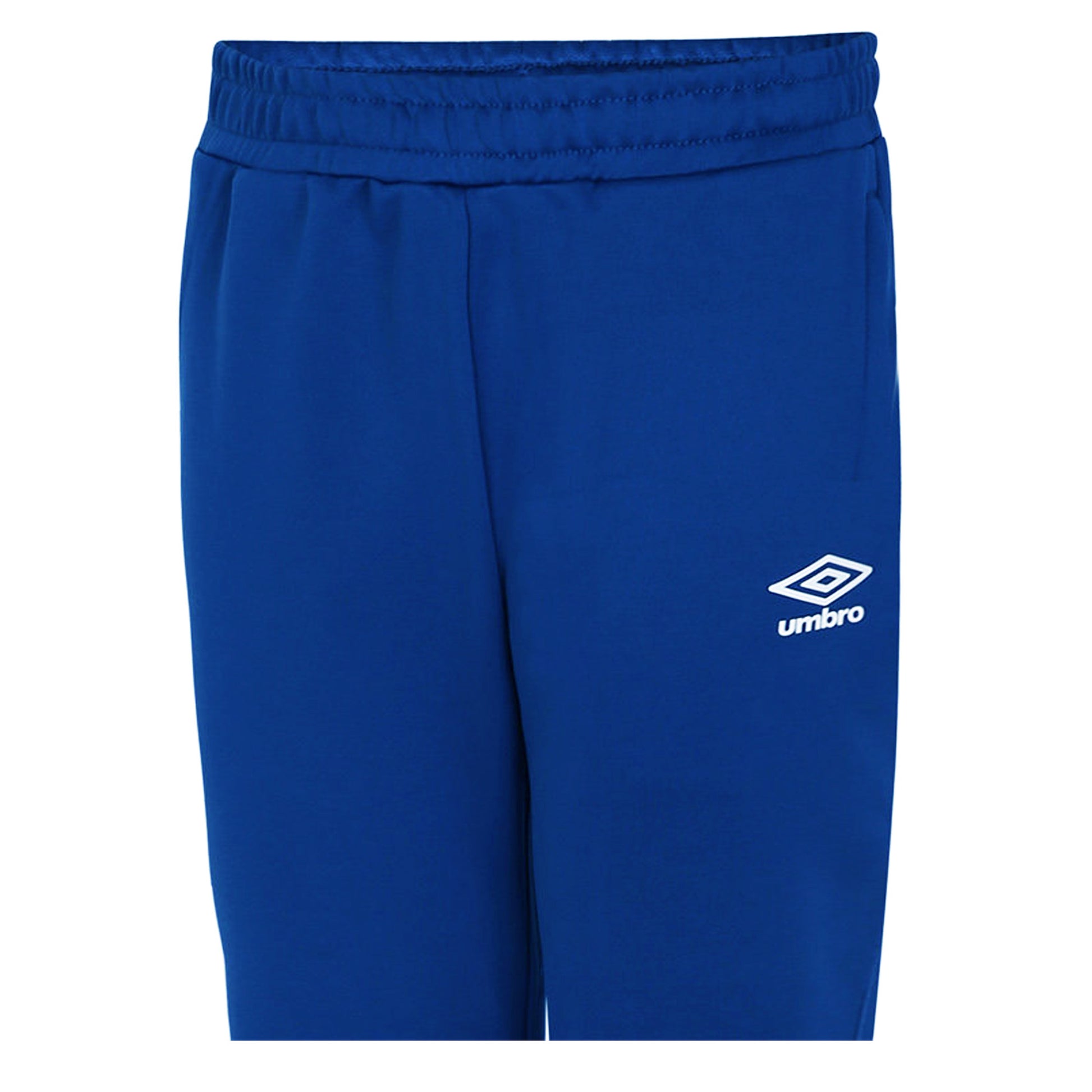 Royal Blue-White - Side - Umbro Childrens-Kids Total Tapered Training Jogging Bottoms