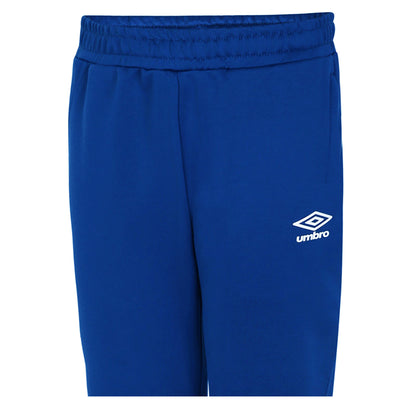Royal Blue-White - Side - Umbro Childrens-Kids Total Tapered Training Jogging Bottoms