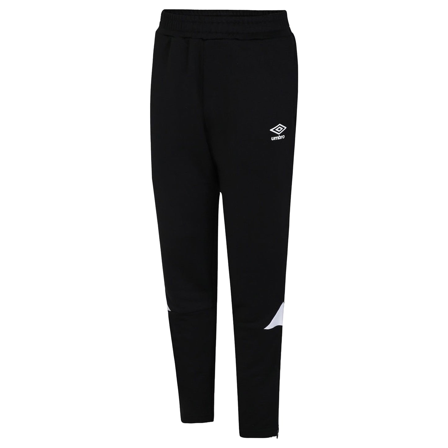 Black-White - Front - Umbro Childrens-Kids Total Tapered Training Jogging Bottoms