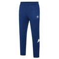 Navy-White - Front - Umbro Mens Total Tapered Training Jogging Bottoms