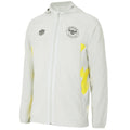 Oyster Mushroom-Blazing Yellow - Front - Brentford FC Childrens-Kids 22-23 Umbro Waterproof Jacket