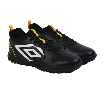 Black-White-Saffron - Front - Umbro Mens Tocco 2 Club Astro Turf Trainers