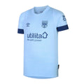 Blue-Navy - Front - Brentford FC Childrens-Kids 22-24 Second Kit Umbro Jersey
