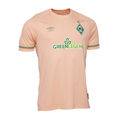 Cream - Side - SV Werder Bremen Childrens-Kids 22-23 Umbro Away Jersey