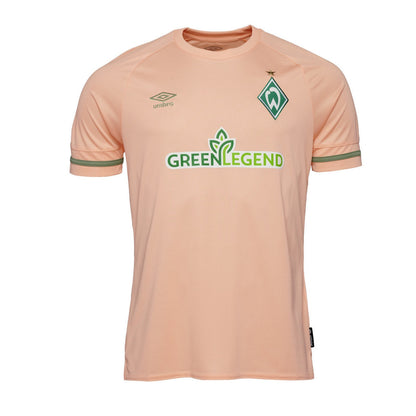 Cream - Front - SV Werder Bremen Childrens-Kids 22-23 Umbro Away Jersey
