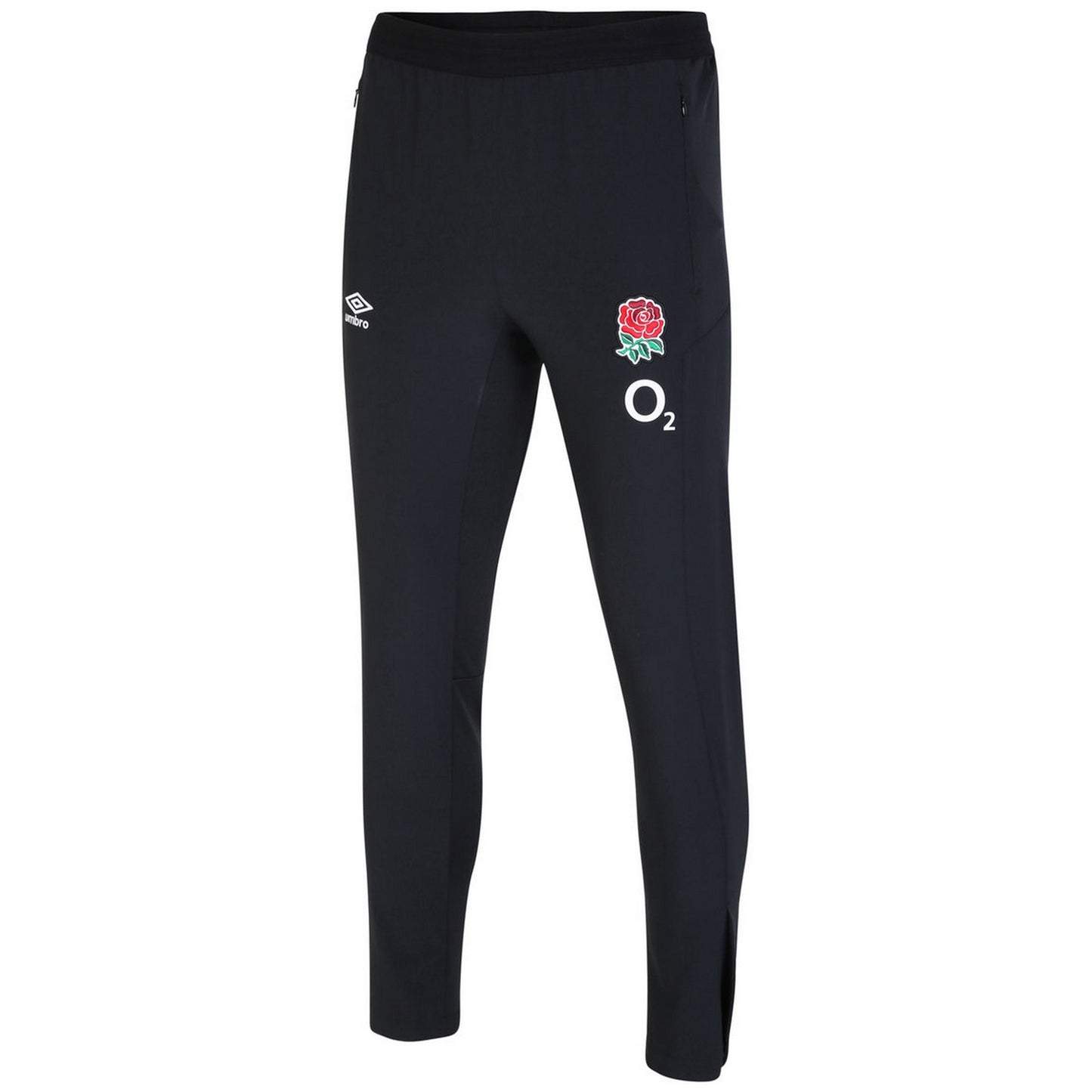 Black - Front - England Rugby Mens 22-23 Umbro Presentation Tracksuit Bottoms