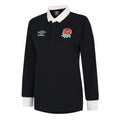 Black-Cloud Dancer - Front - England Rugby Womens-Ladies Umbro Jersey