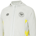 Oyster Mushroom-Blazing Yellow - Side - Brentford FC Mens 22-23 Umbro Waterproof Jacket